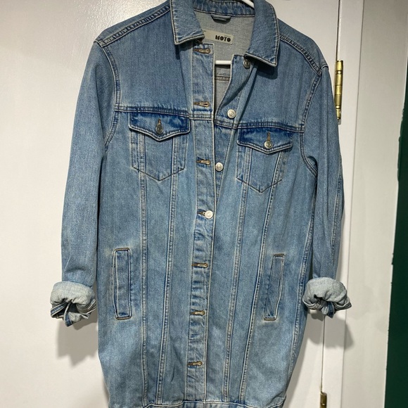 Topshop long jean jacket - Picture 1 of 1